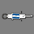 4mm Clip & Key Ring W/ Full Color Nicaragua Flag Key Tag